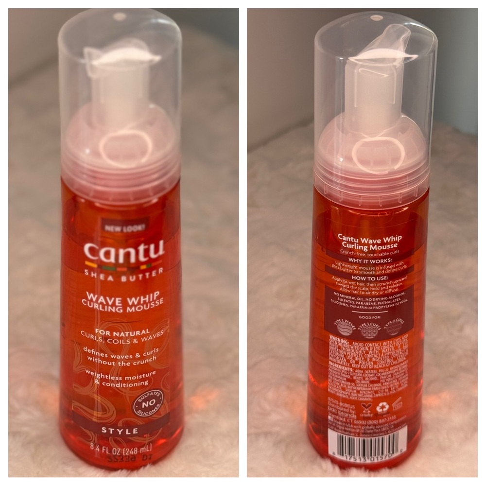 Cantu Shea Butter Wave Whip Curling Mousse, full size 8.4oz